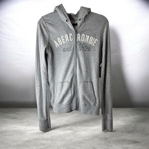 Abercrombie & Fitch Light Gray Zip-Up
